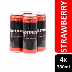 Samurai Strawberry Energy Drink 4x330ml