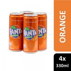 Fanta Orange Soft Drink 4x330ml