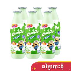 Deedo Yoghurt Mix Fruits 300ml x 6Bottles (1Pack)