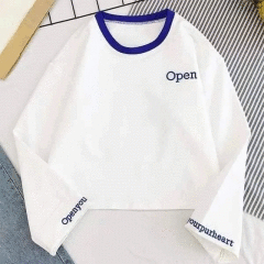 Open T-shirt Crop Top For Women For 35kg To 60kg