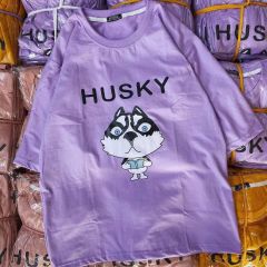 HUSKY T-Shirt Purple Free Size 40kg -70Kg